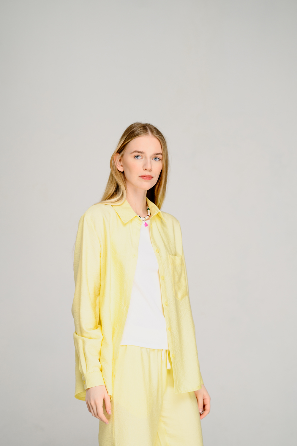 Yellow loose fit shirt