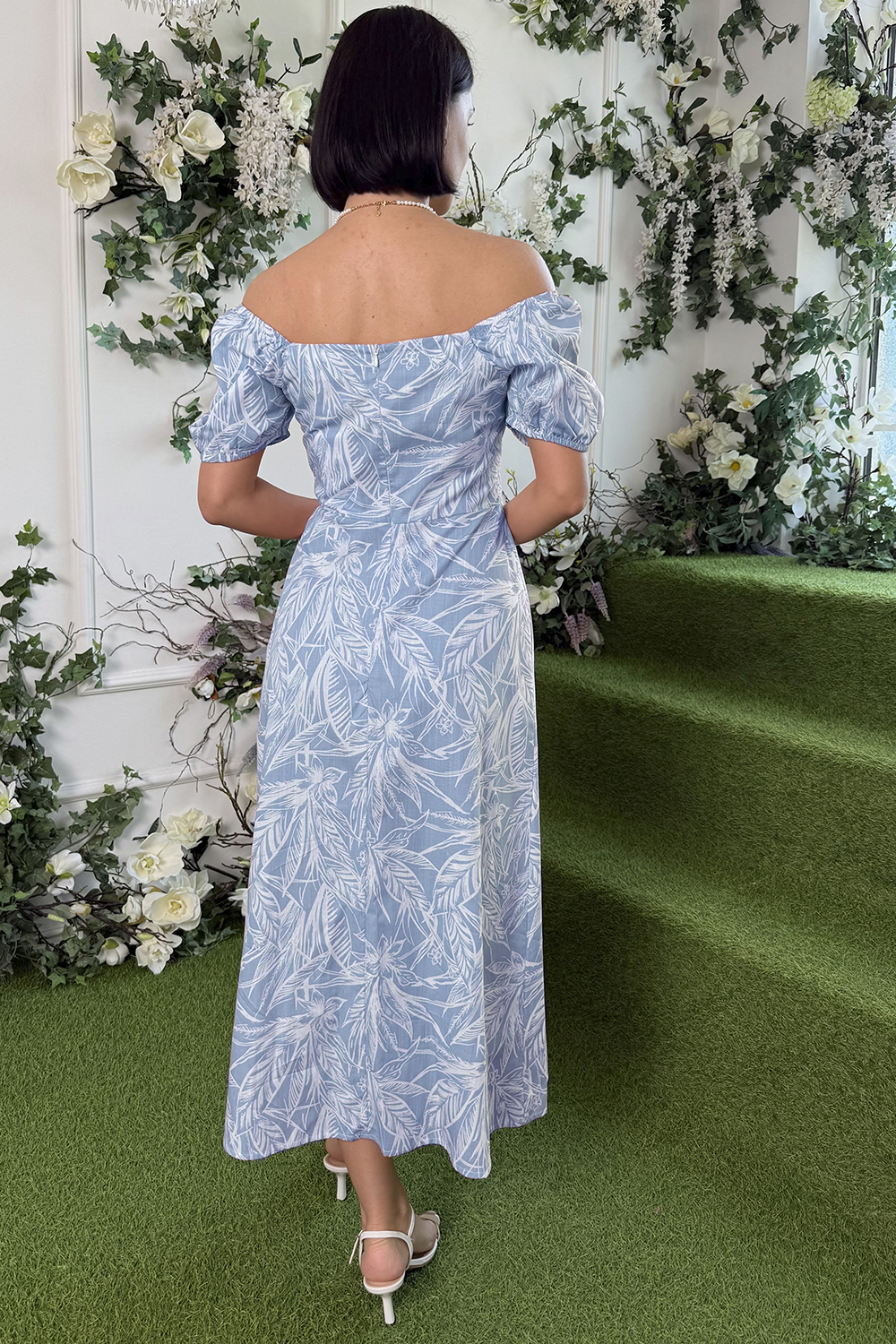 Light blue fitted dress
