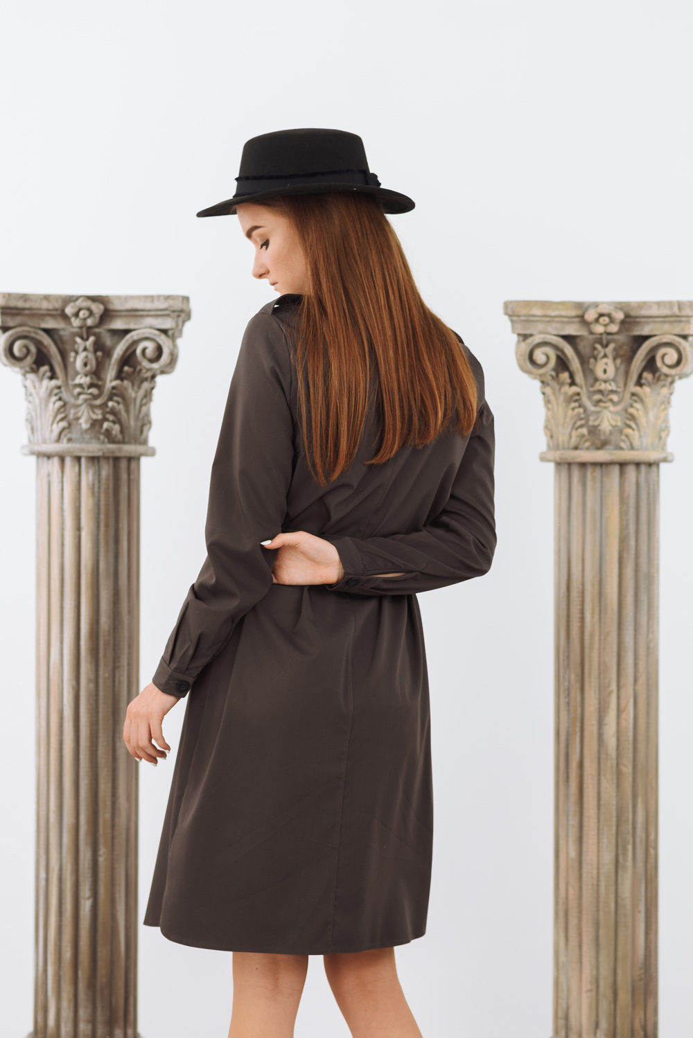 Midi shirt dress