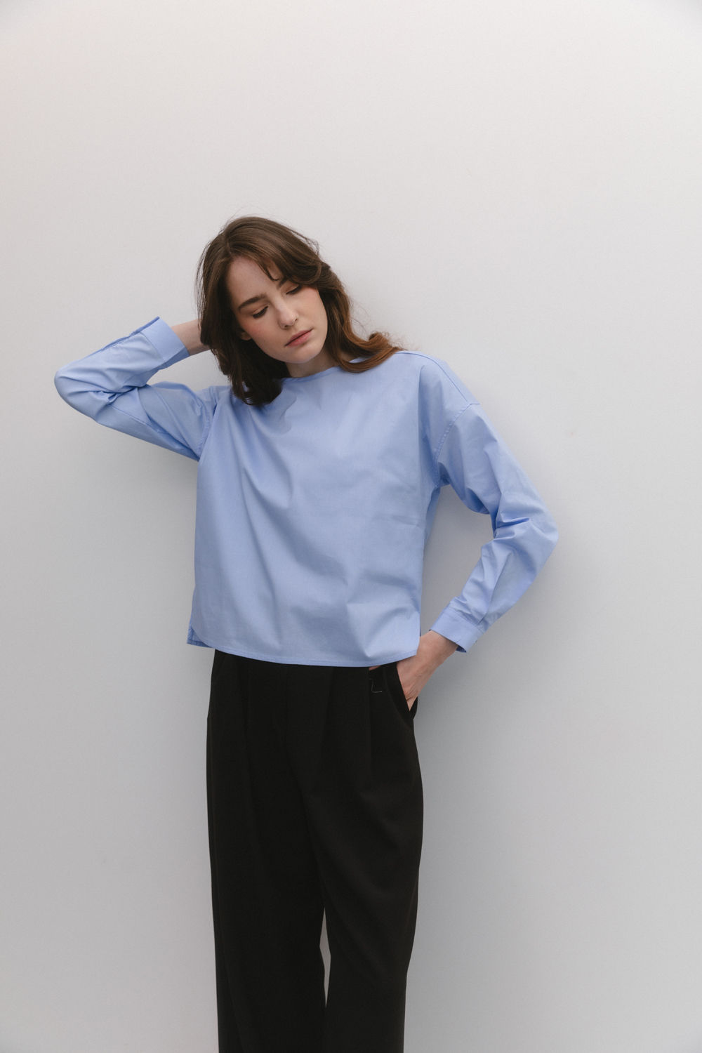 Light blue loose fit shirt