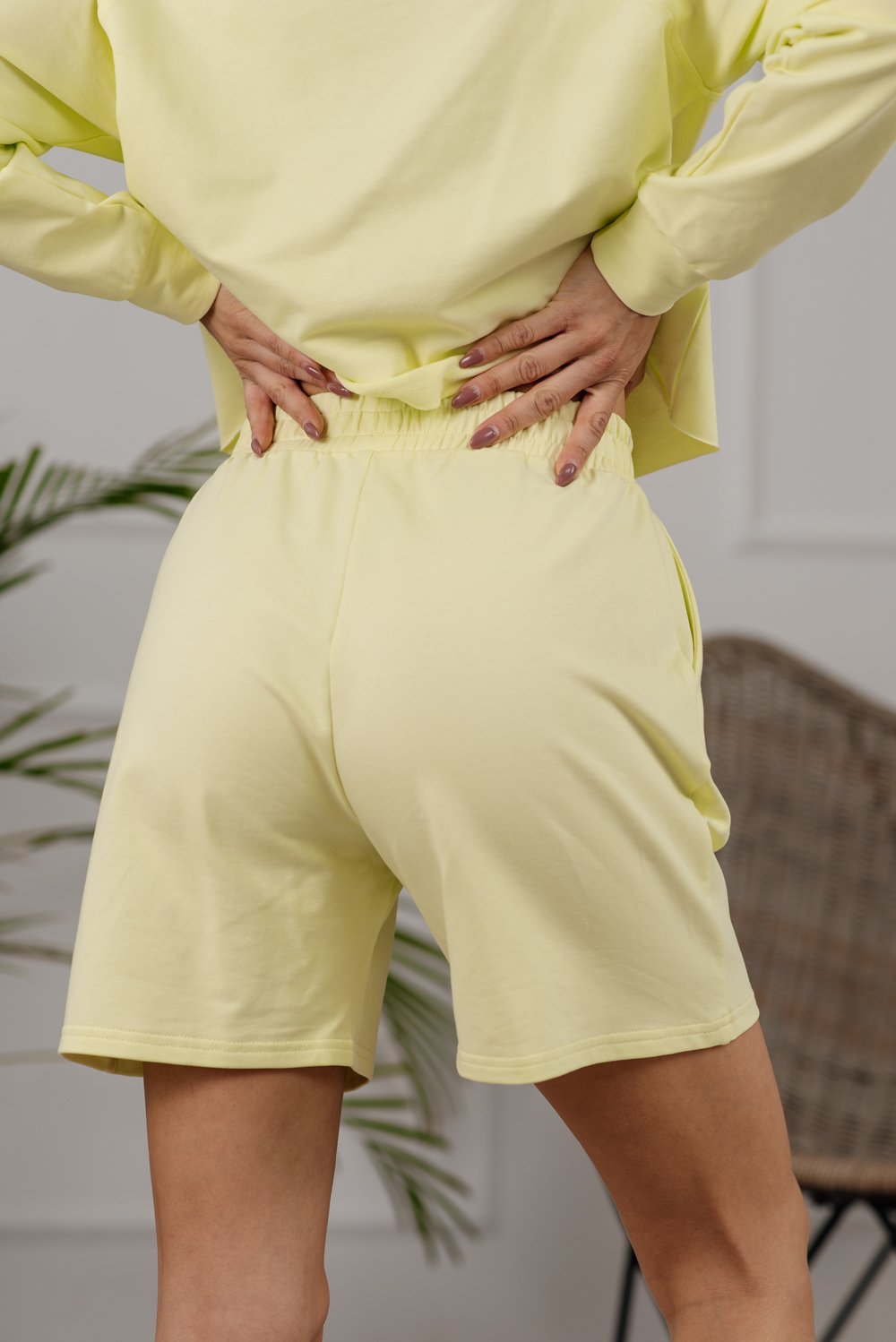 Lime Shorts Walking Suit