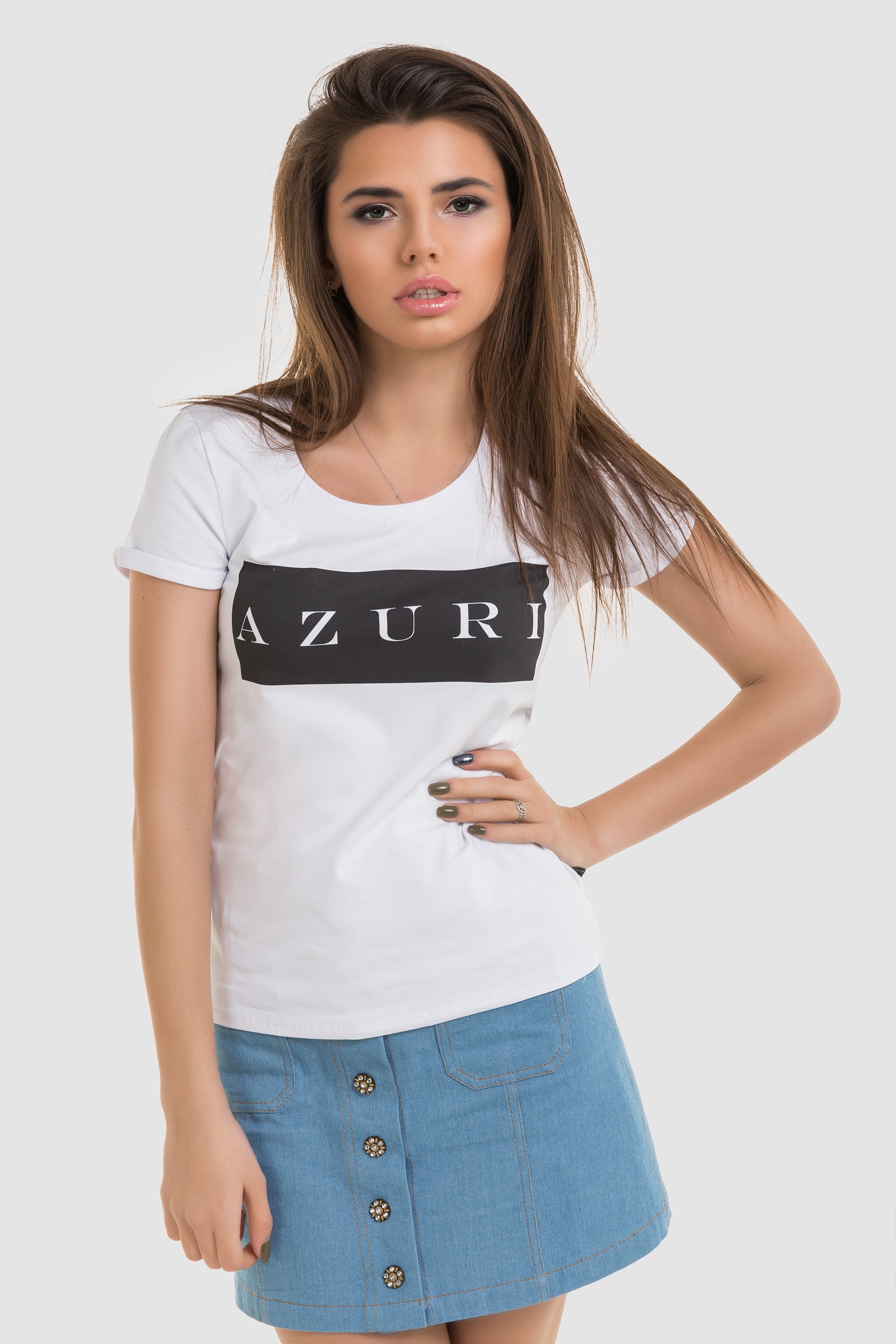 T-shirt with logo in white color