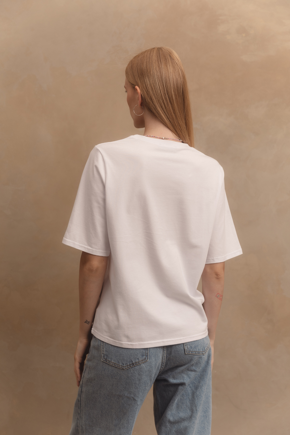 White Basic Crew Neck T-shirt