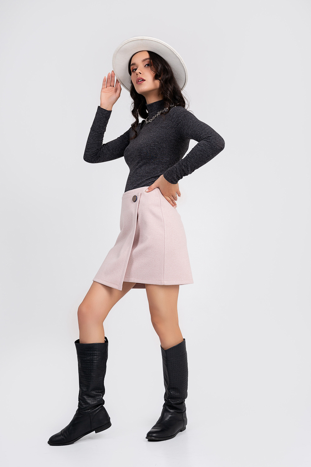 Button Down Powder Winter Skirt