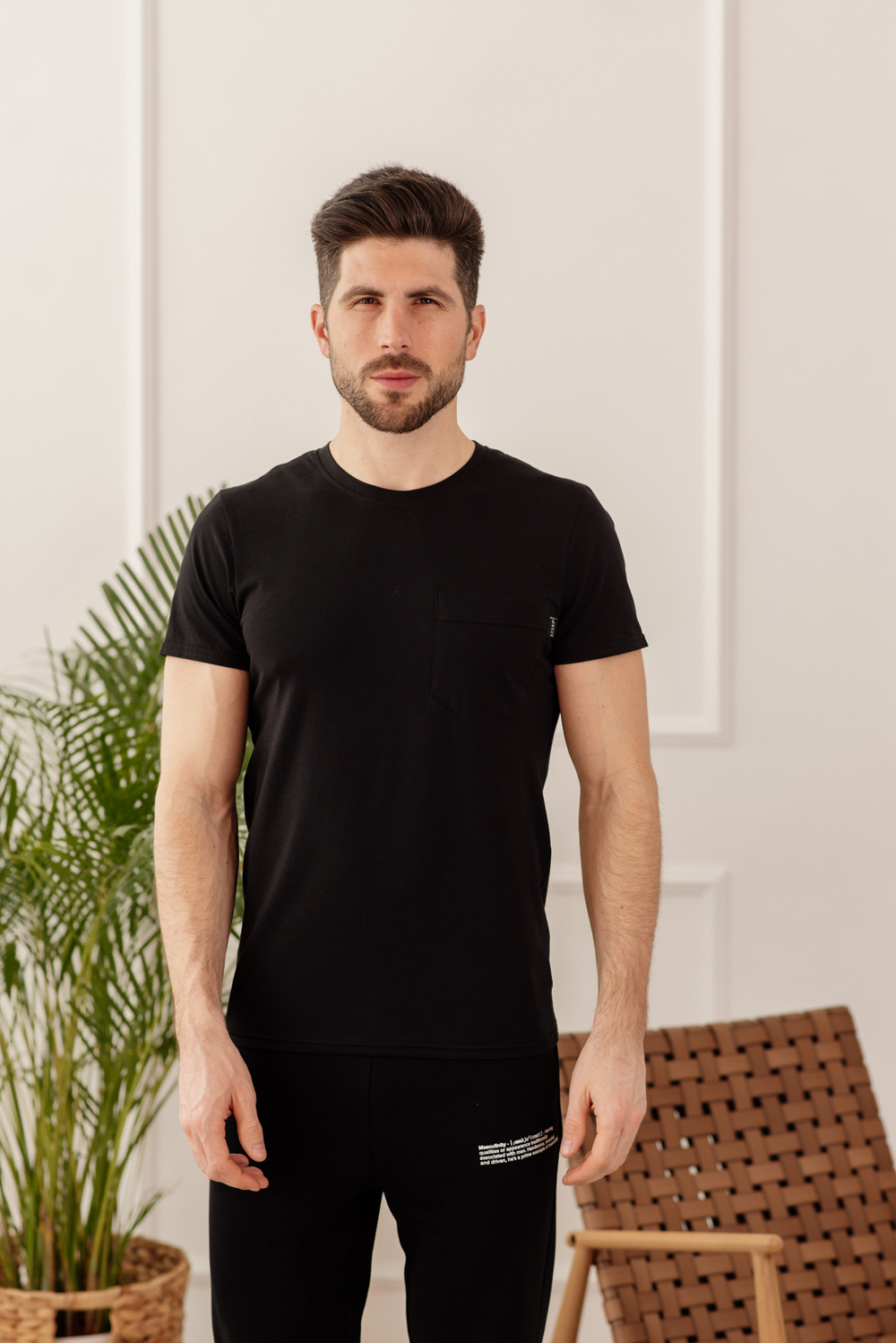 Black T-shirt with pocket