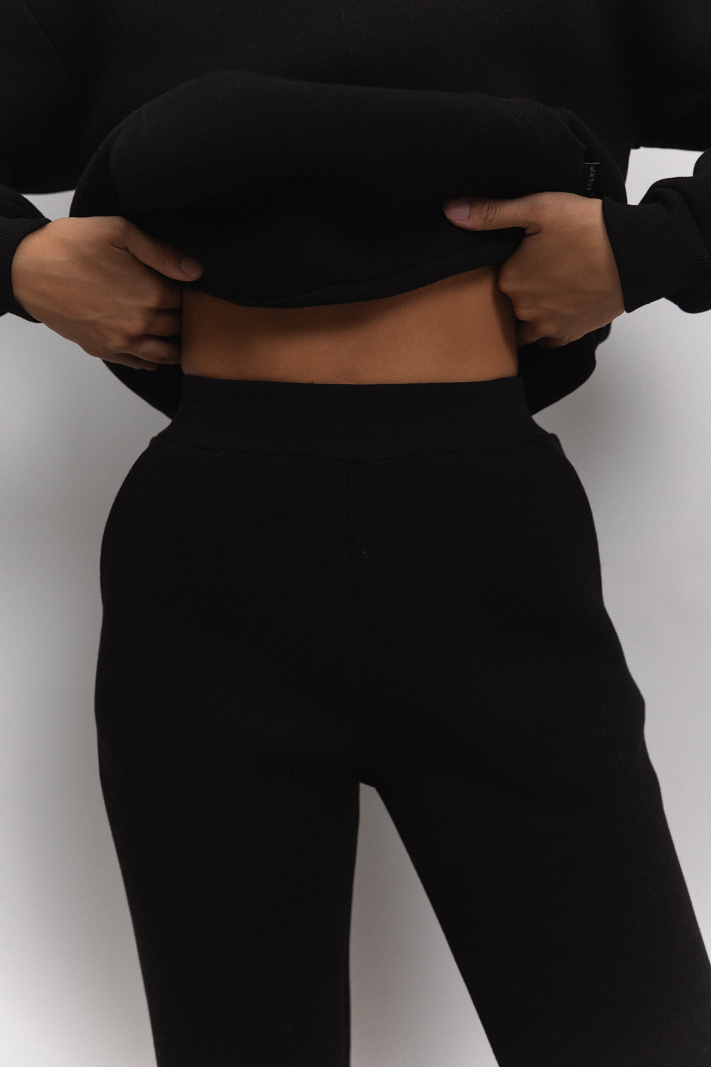 Black warm sweatpants