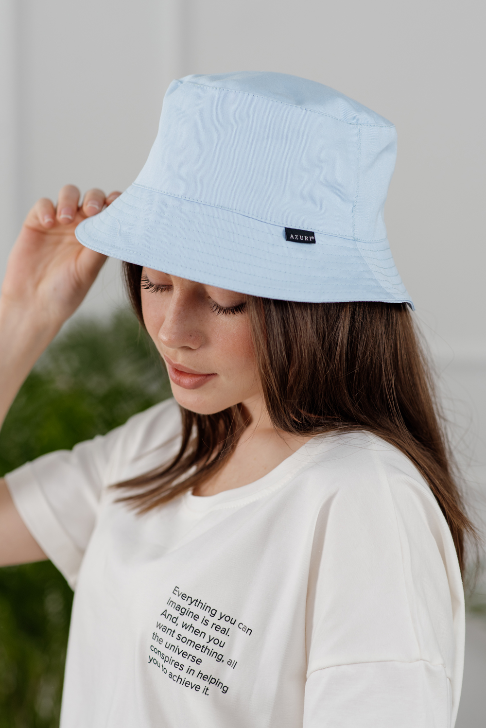 Blue bucket hat