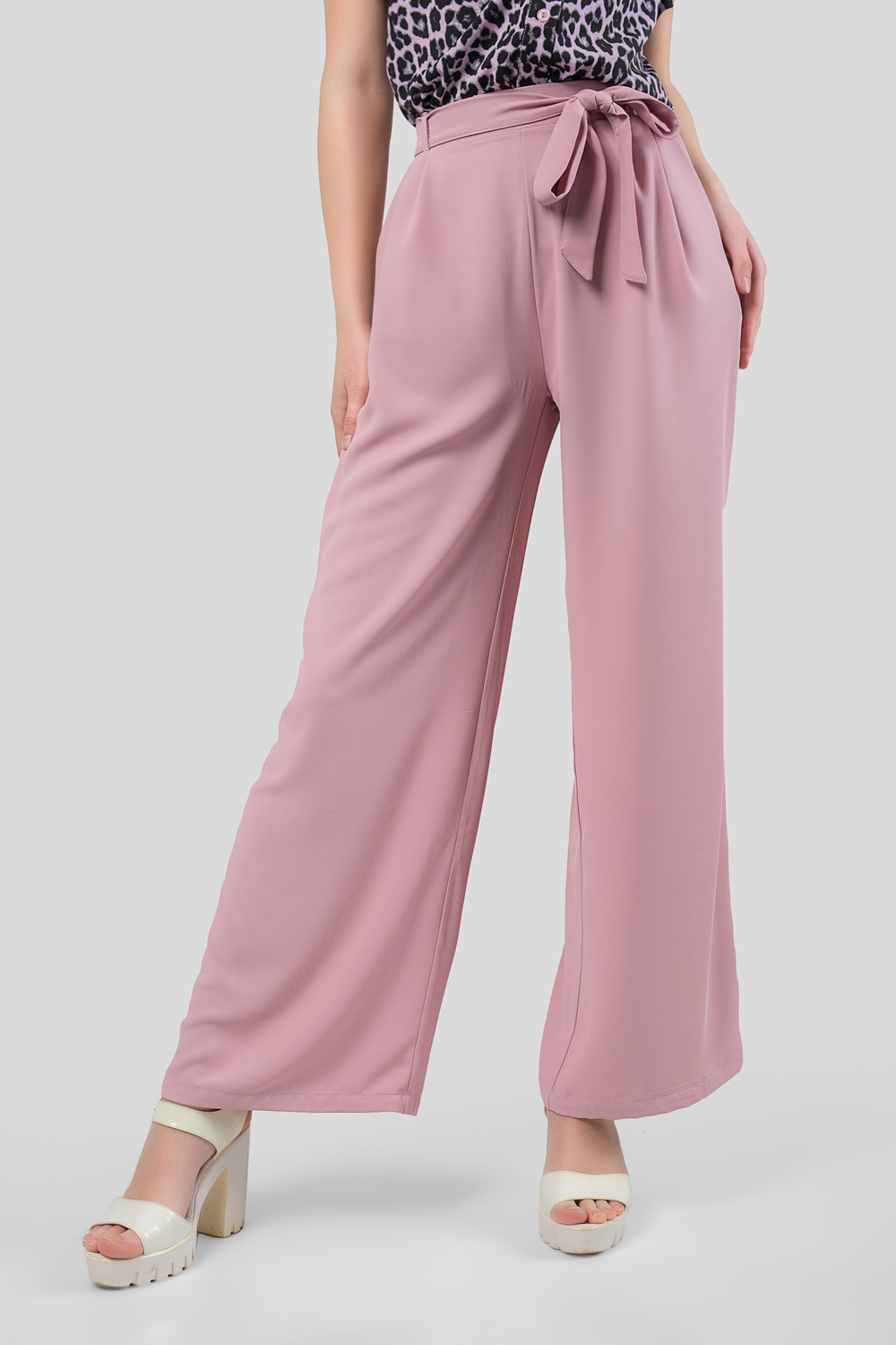 Pink palazzo pants