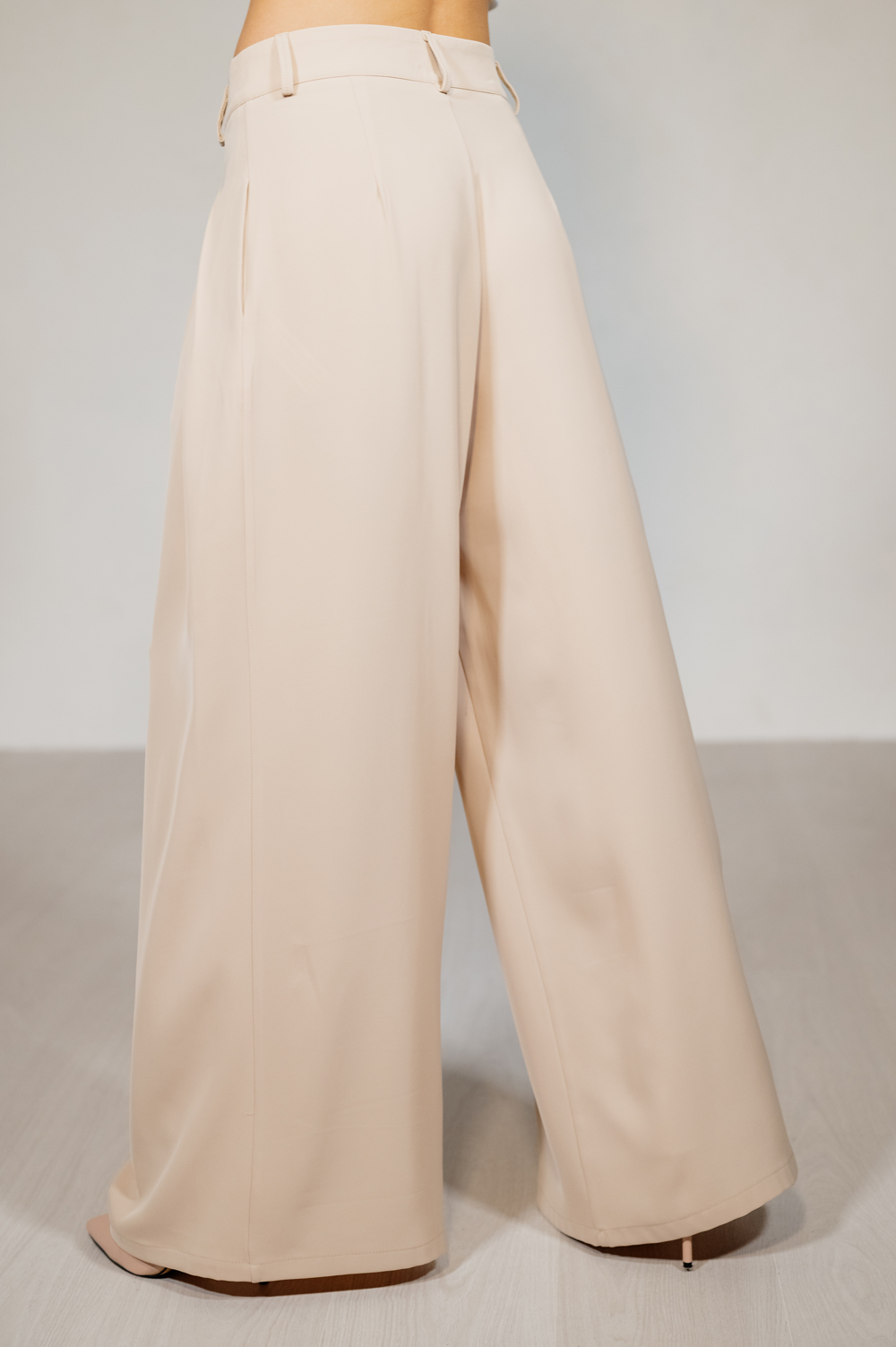 Beige palazzo trousers