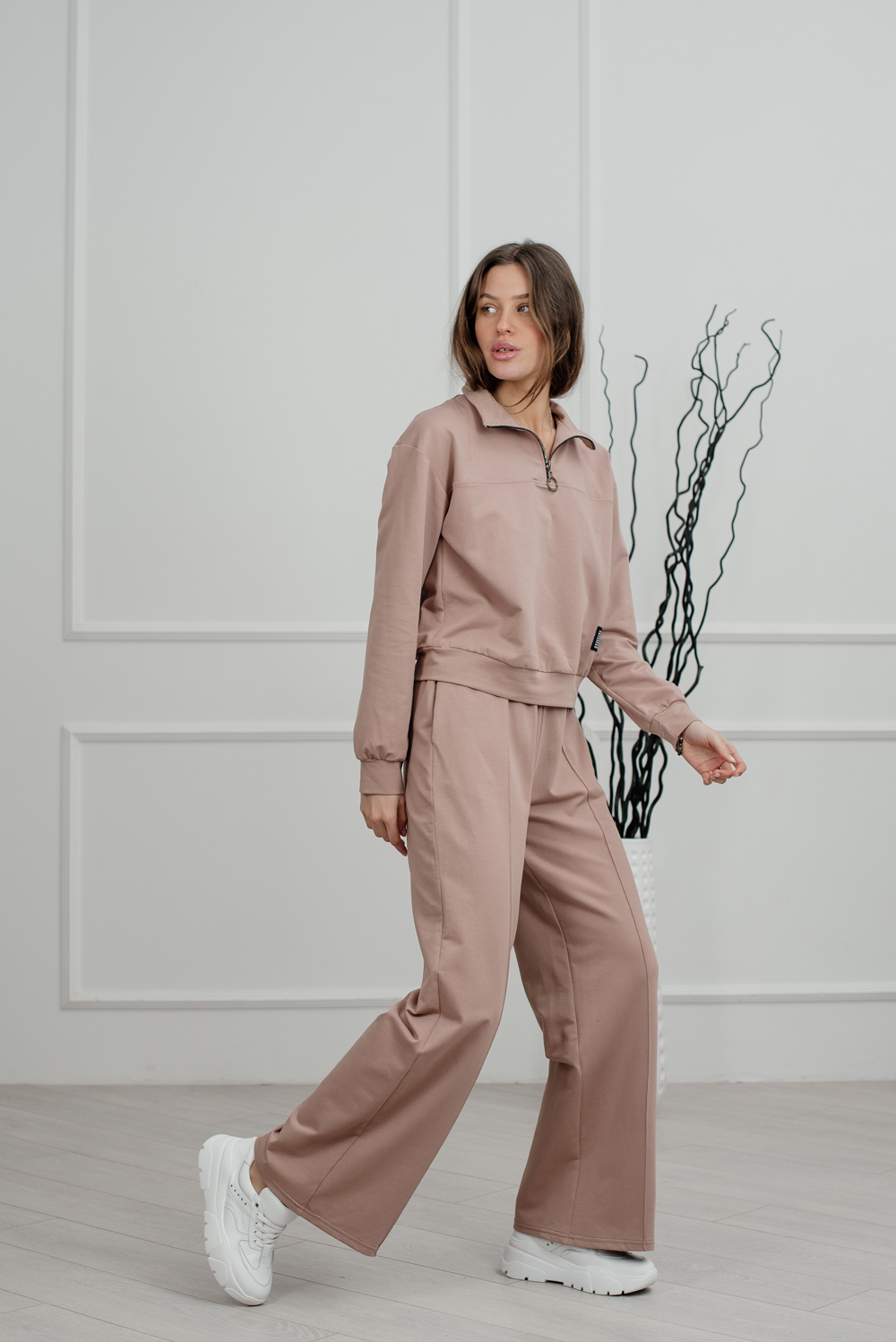 Straight, wide legged tracksuit trousers