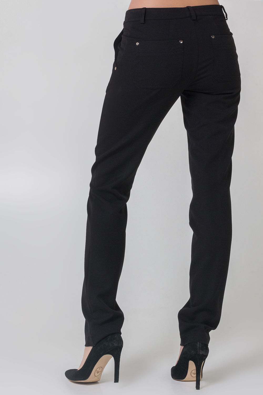 Black slim trousers
