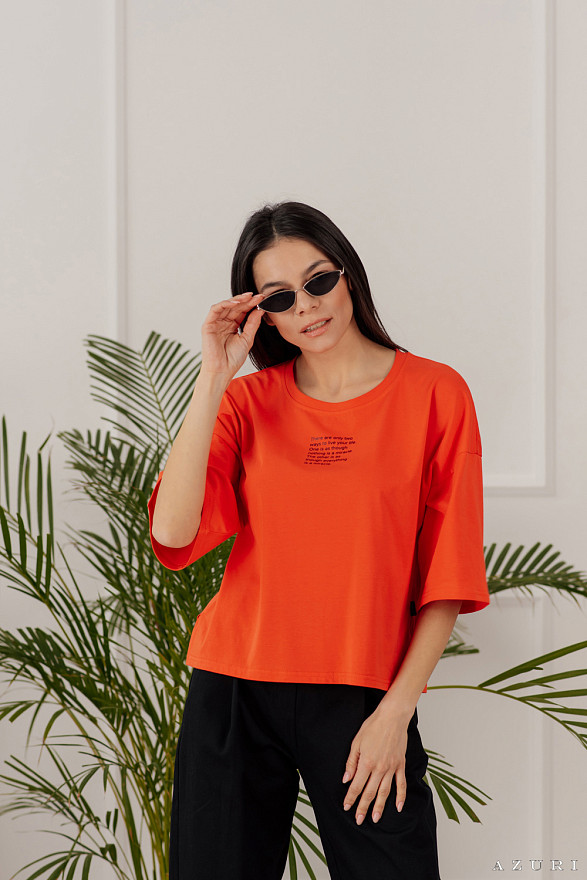 Orange oversized T-shirt