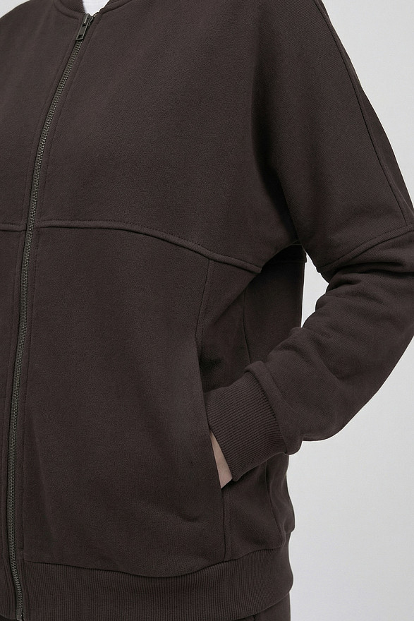 Шоколадний прогулянковий костюм - світшот та штани