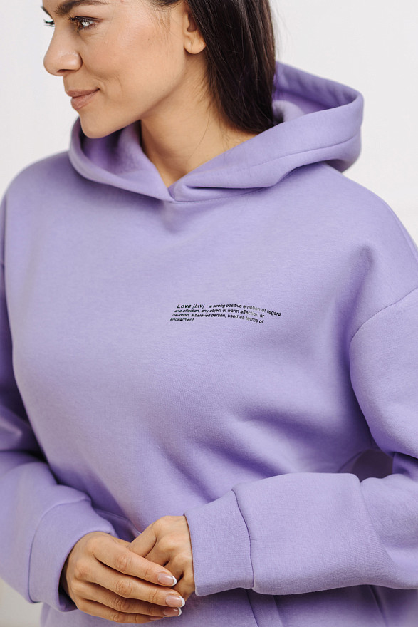 Ліловий світшоти з капюшоном