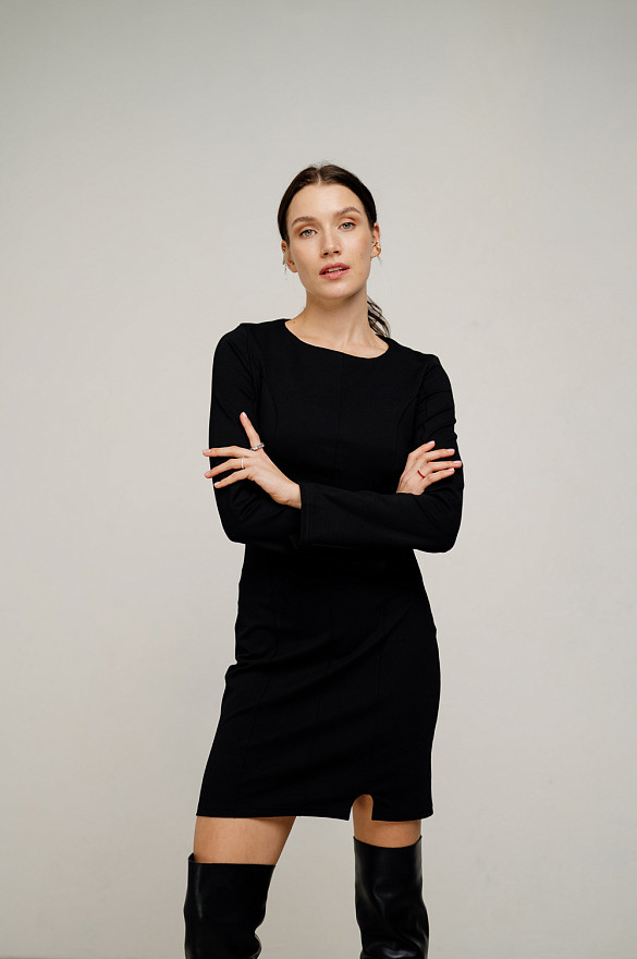 Stylish black mini dress