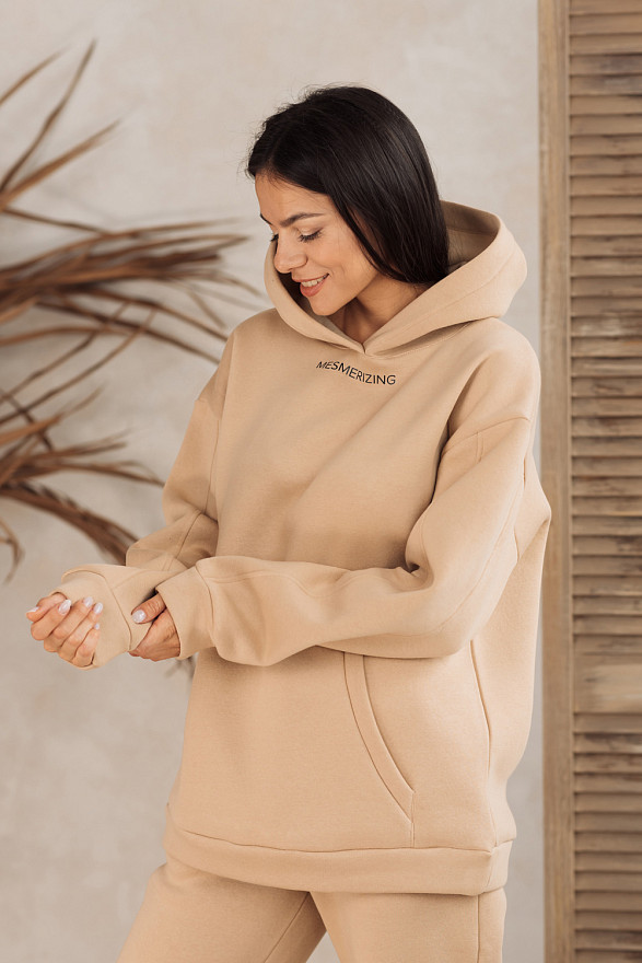 Beige oversized sweatshirt