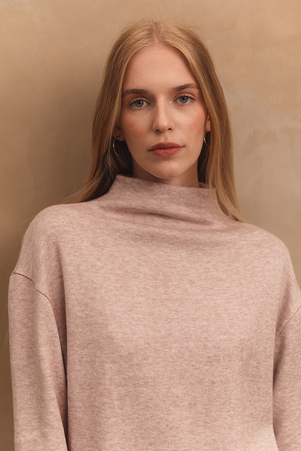 Beige angora pantsuit