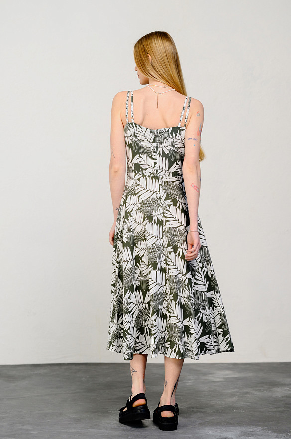 Сарафан с регулируемыми бретелями в цвете «хаки»