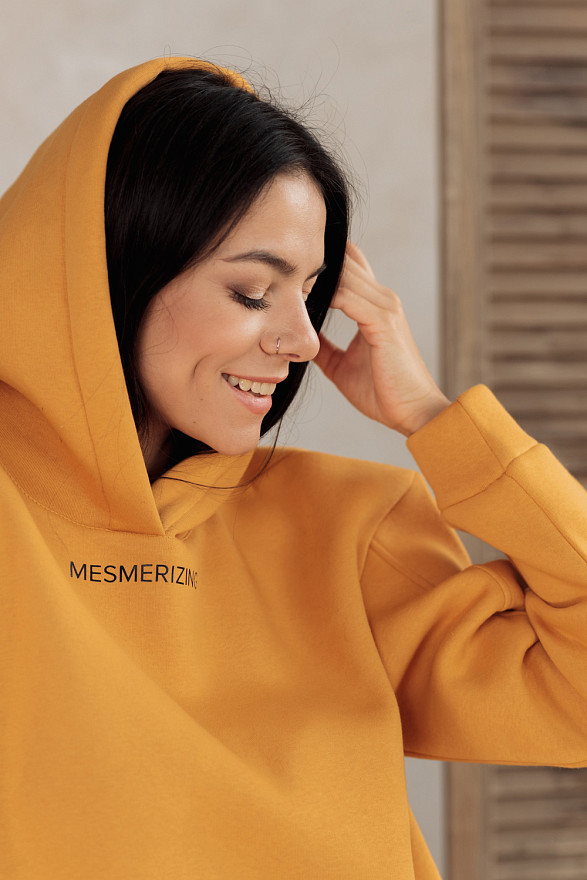 Oversized sweatshirt with slogan