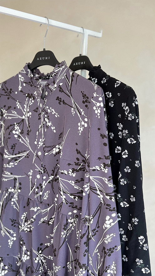 Лілова сукня вільного крою