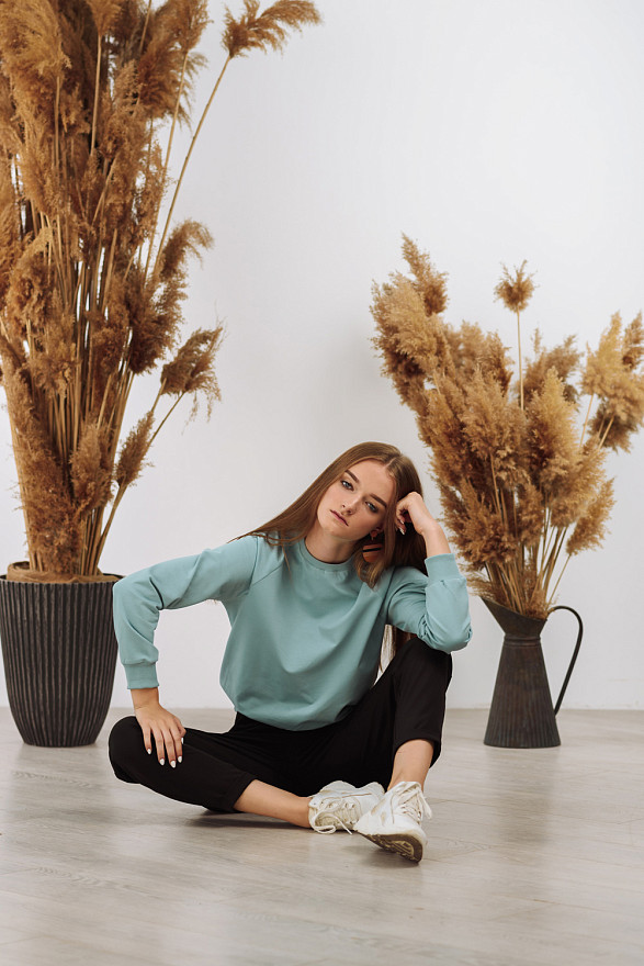 Худі кольору тиффани