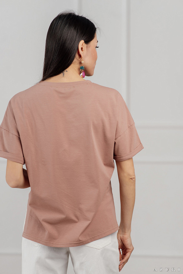 Cappuccino T-shirt with slogan