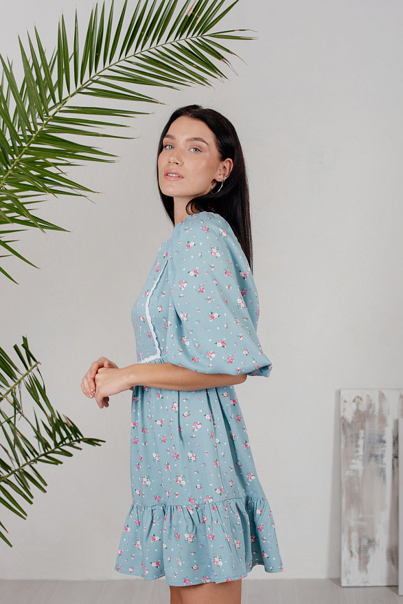 Платье в цветочный принт в стиле Прованс 