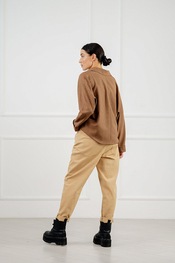  Casual блуза кольору «мокко»