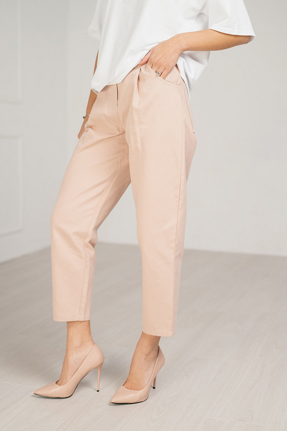 Powder colored slouchy jeans