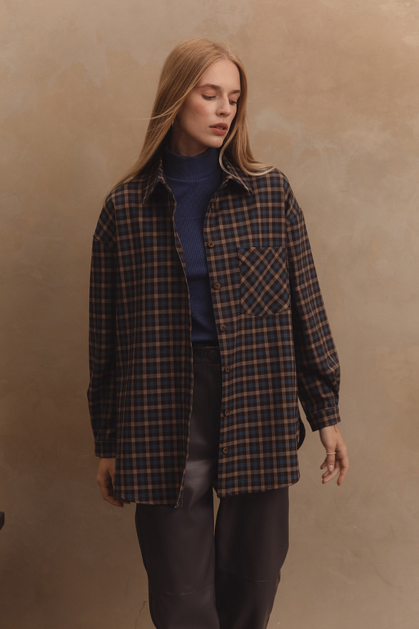 Подовжена сорочка оверсайз