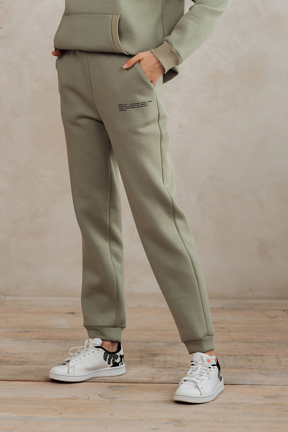 Оливкові спортивні штани
