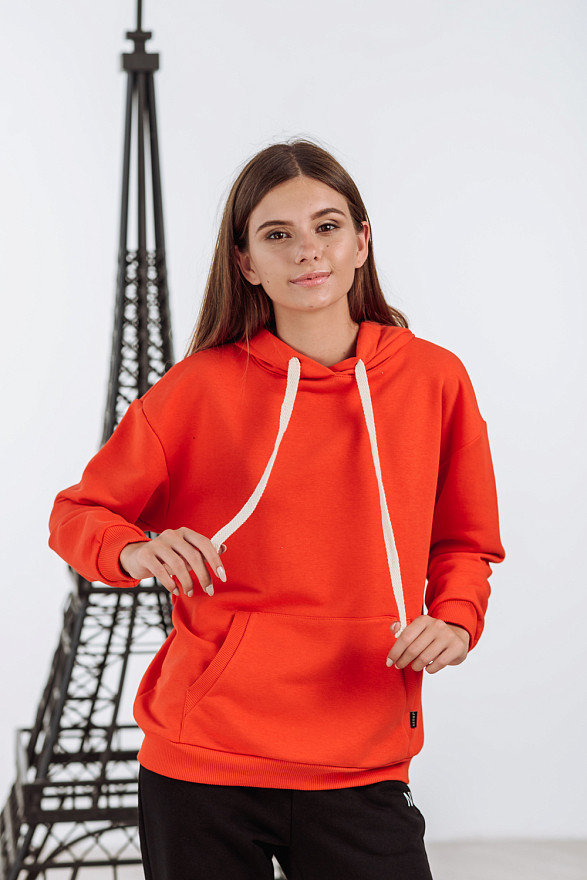 Orange oversized sweatshirt