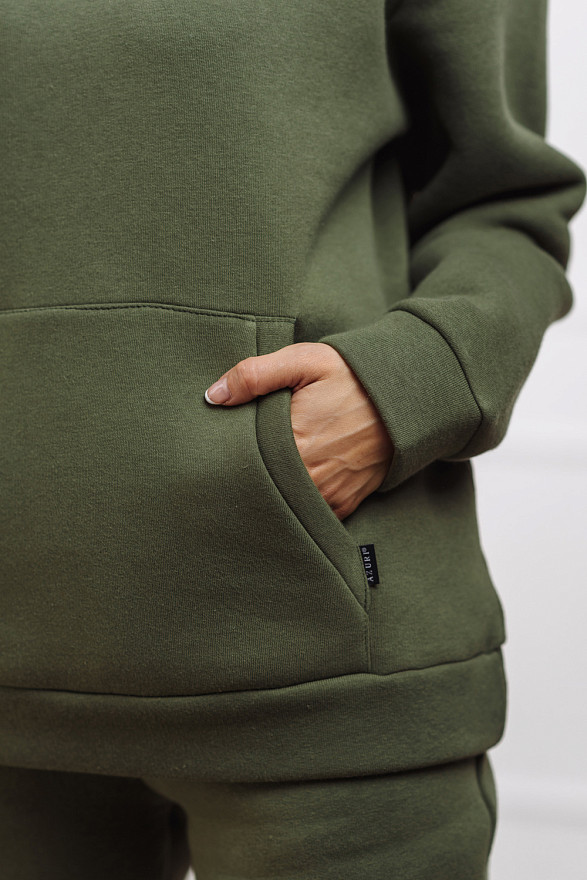 Cвітшот хакі з написом