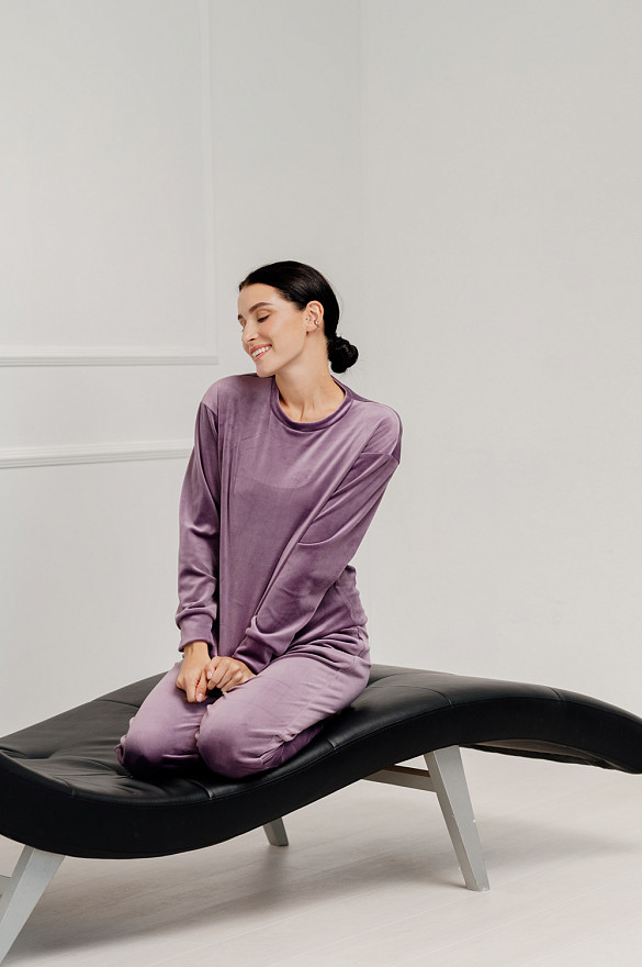 Фрезовий костюм з велюру