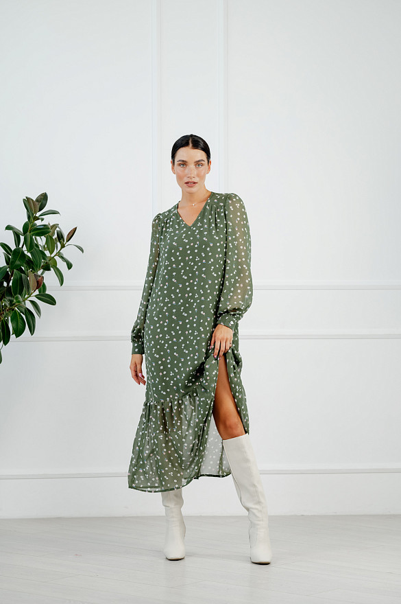 Сукня вільного силуету у відтінку 