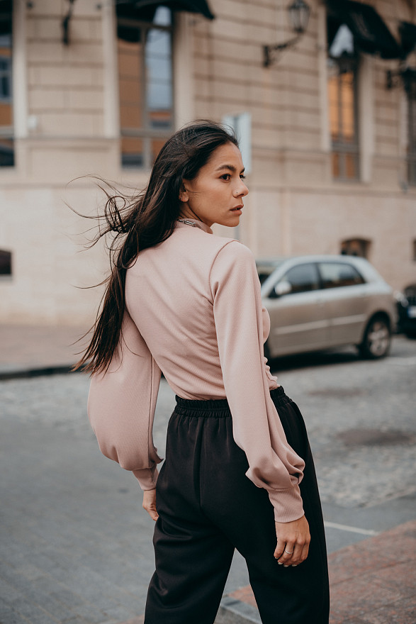 Wide Sleeve Powdery Sweater