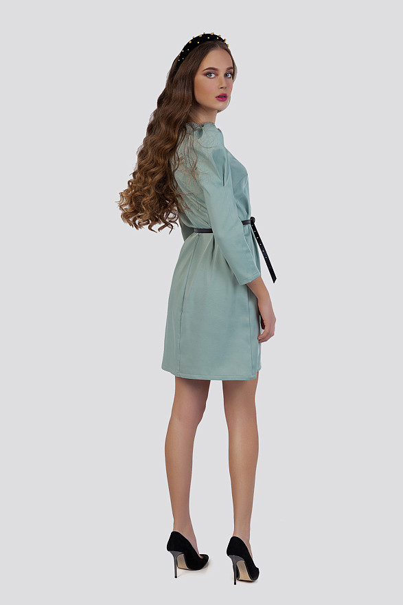 Mint mini dress with belt