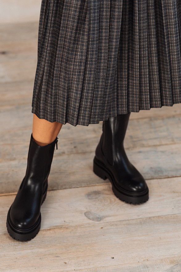 Плиссированная юбка в клетку