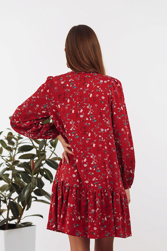 Осіннє плаття в квітковий принт