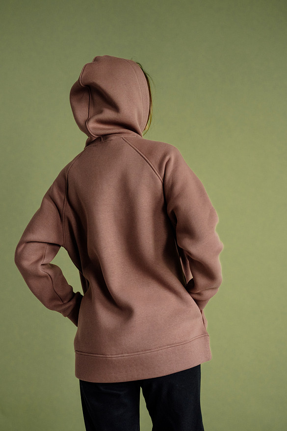 Флисовый свитшот свободного кроя в оттенке мокко