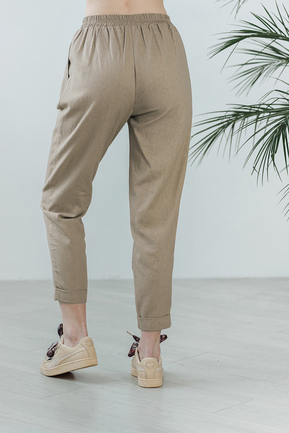 Linen basic trousers