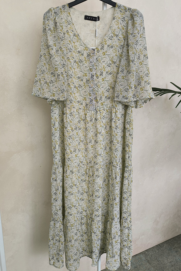 Струящееся шифоновое макси платье