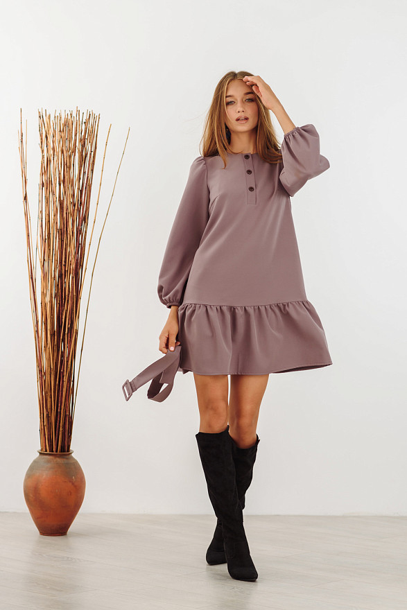 Puff Sleeve Loose Dress