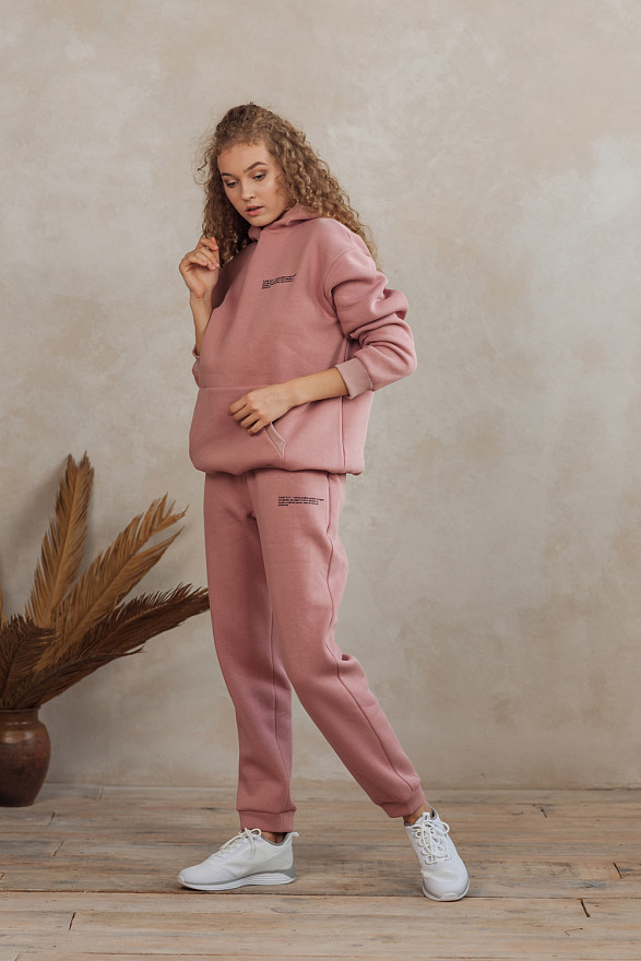 Пудровий світшот з написом