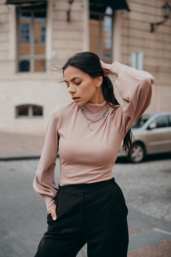 Wide Sleeve Powdery Sweater