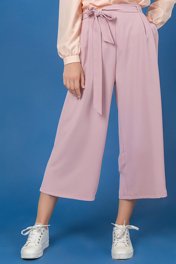 Брюки – кюлоты цвета пудра