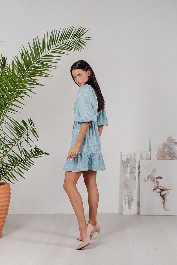 Платье в цветочный принт в стиле Прованс 