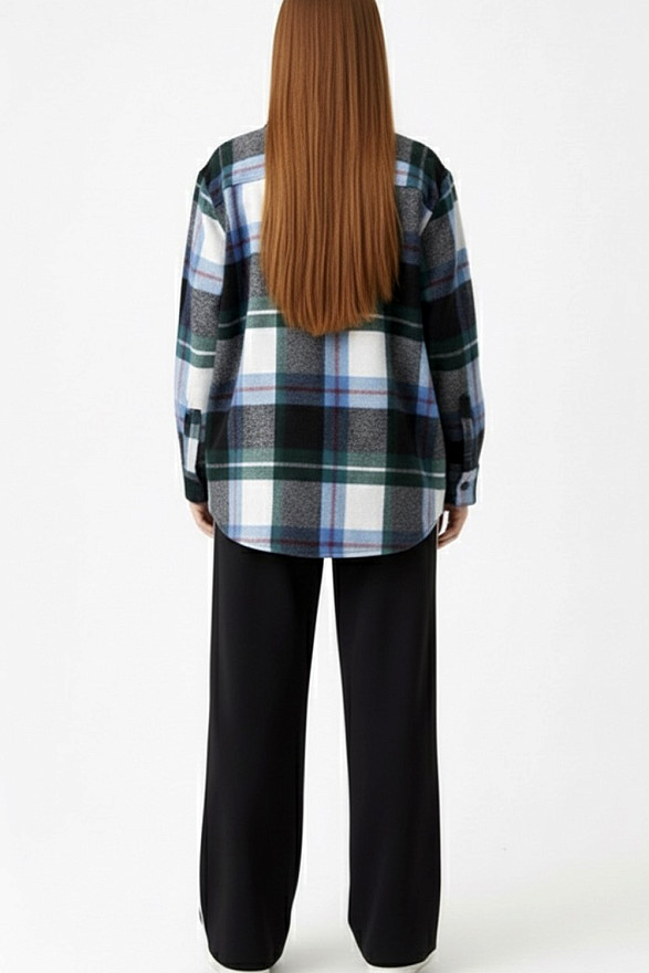 Blue checkered shirt