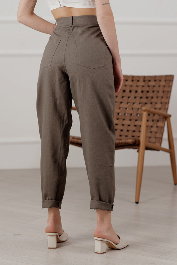 Брюки-банани з льону