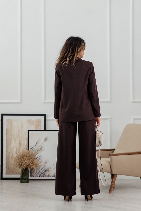 Шоколадные брюки клеш